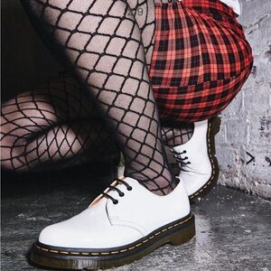 Dr. Martens 1461 White Oxfords with Black Laces